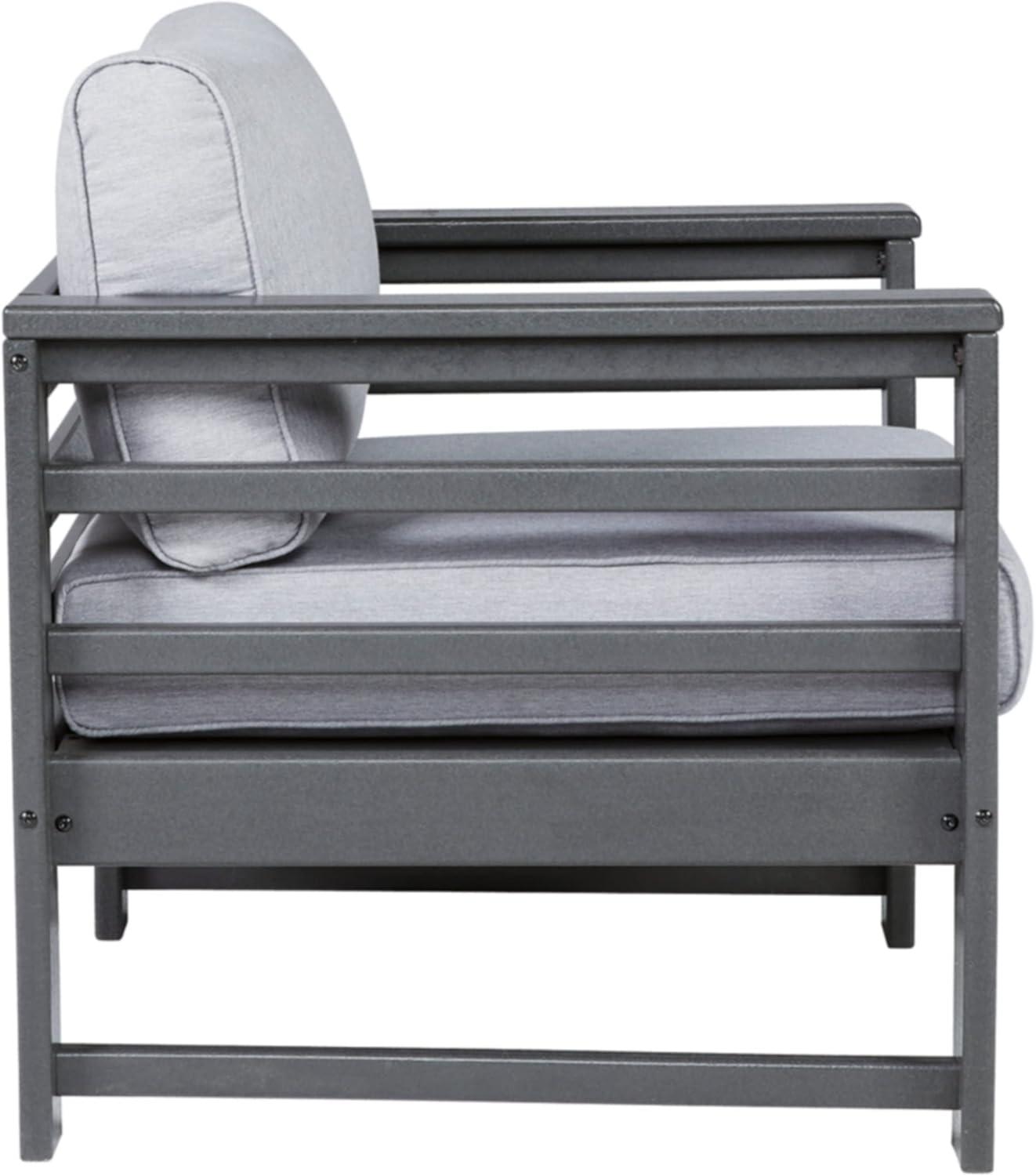 imageSignature Design by Ashley Outdoor Amora HDPE Patio Lounge Chair 2 Count Charcoal GrayLounge Chair Set