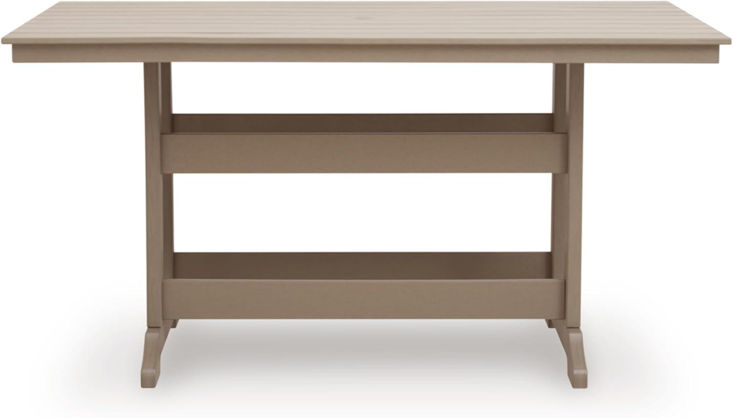 imageSignature Design by Ashley Outdoor Transville HDPE Patio Barstool 2 Count GrayBeige