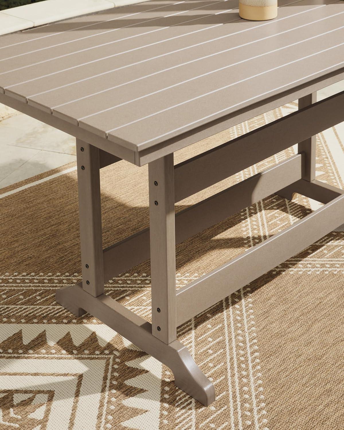 imageSignature Design by Ashley Outdoor Transville HDPE Patio Barstool 2 Count GrayBeige