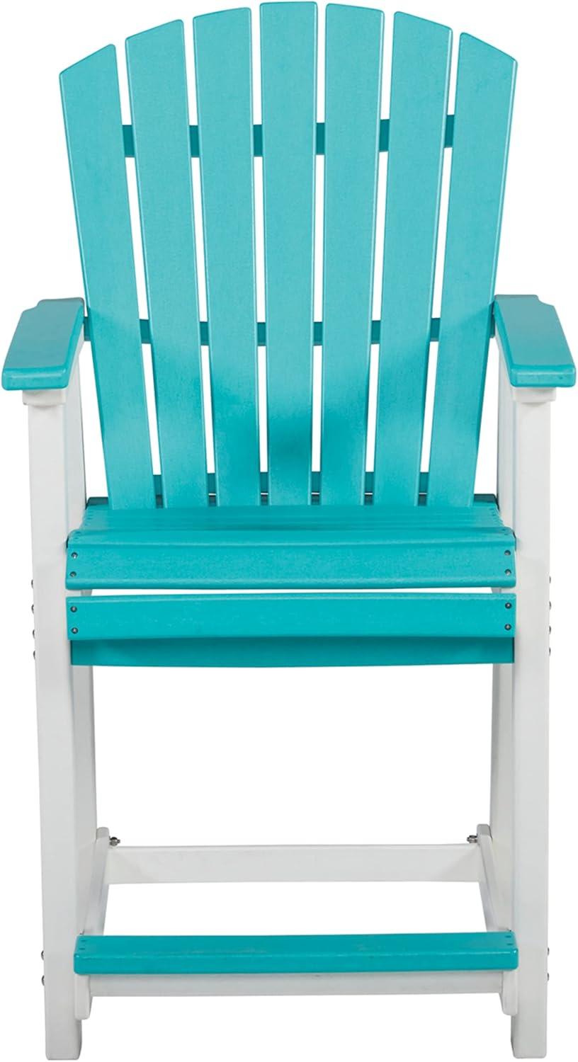 imageSignature Design by Ashley Outdoor Transville HDPE Patio Barstool 2 Count GrayBlue