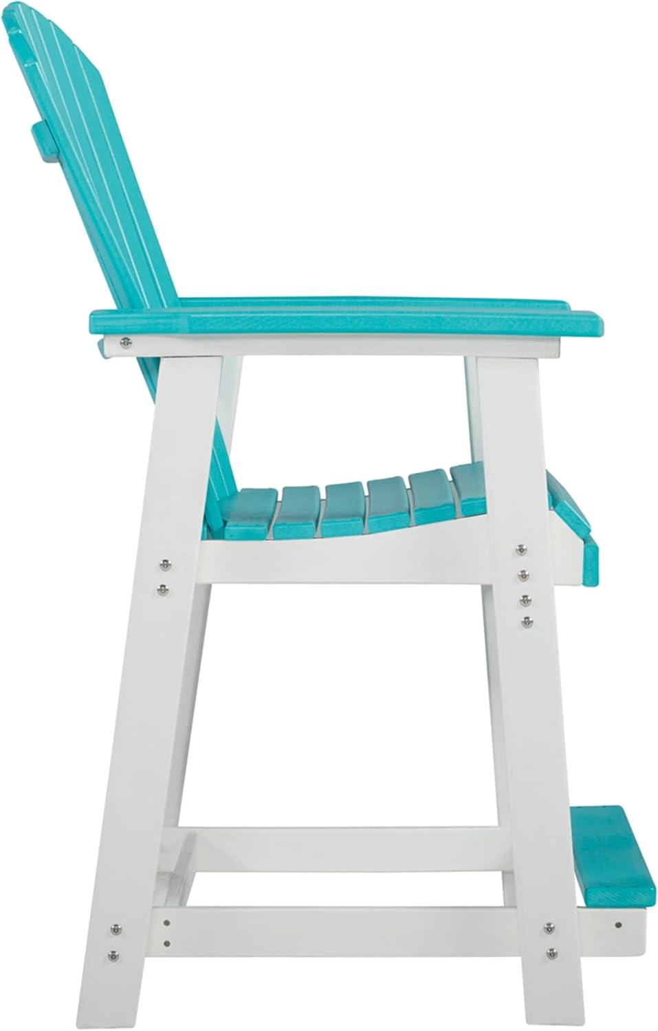 imageSignature Design by Ashley Outdoor Transville HDPE Patio Barstool 2 Count GrayBlue