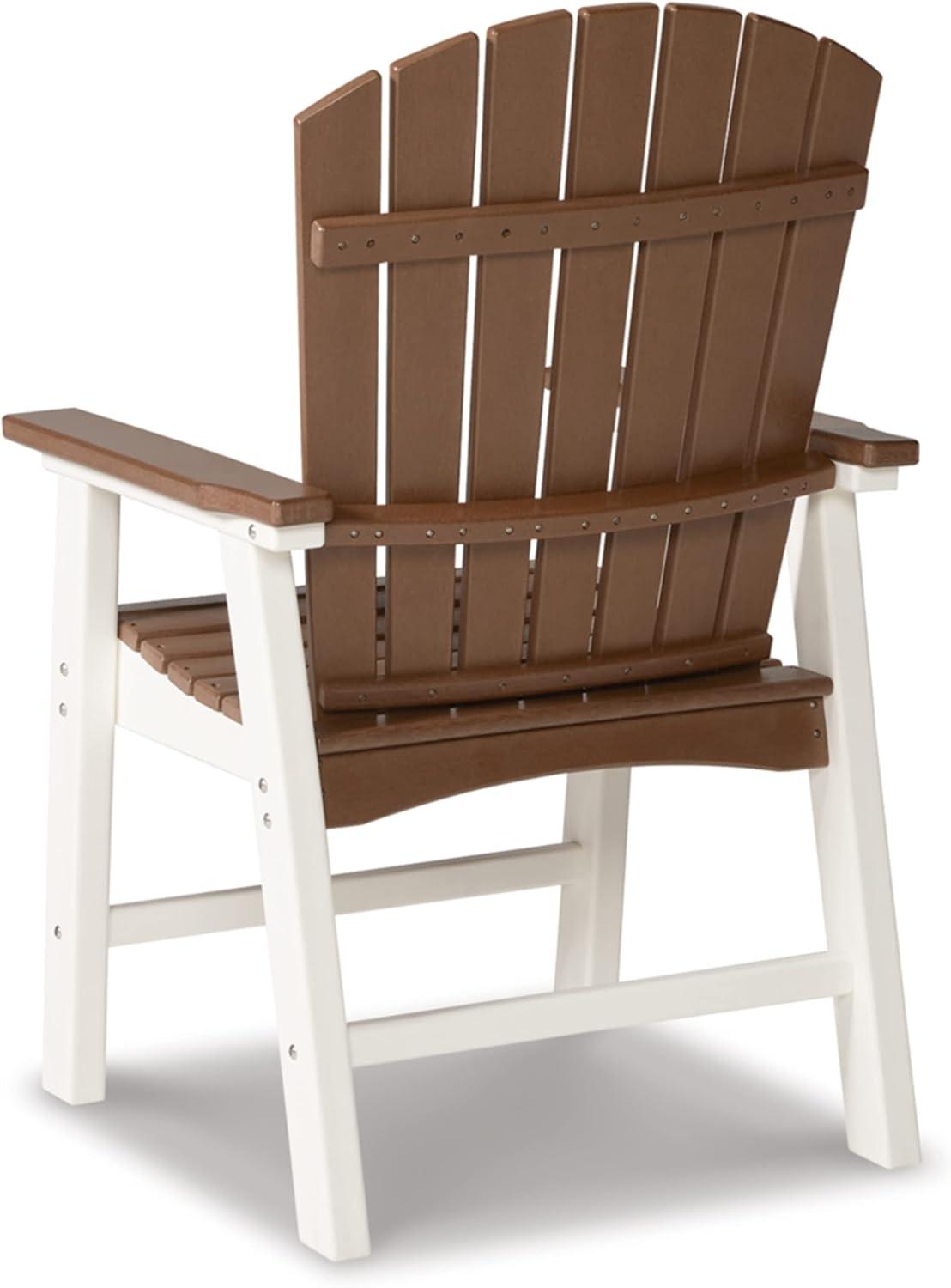 imageSignature Design by Ashley Outdoor Transville HDPE Patio Barstool 2 Count GrayBrownWhite