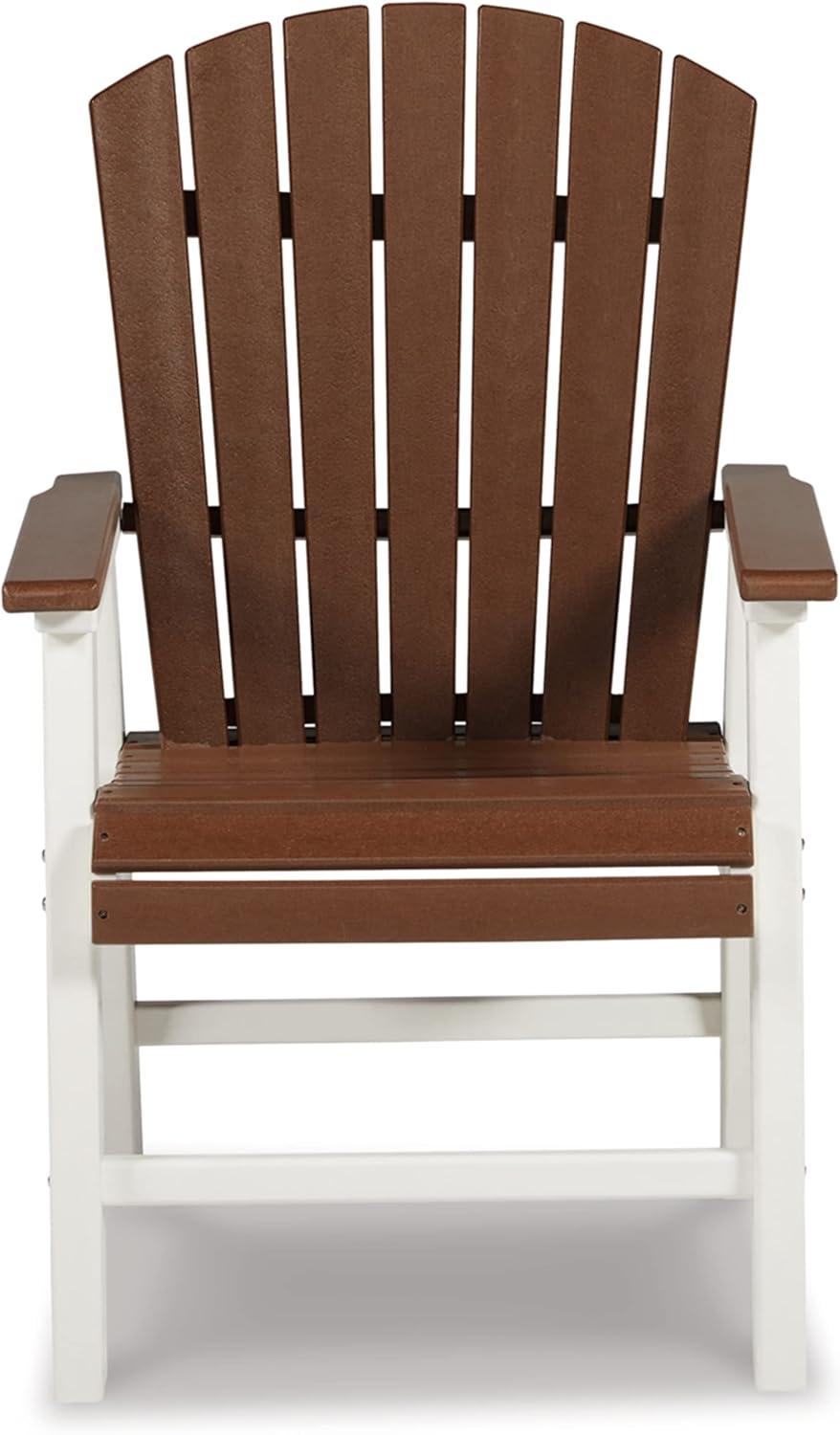 imageSignature Design by Ashley Outdoor Transville HDPE Patio Barstool 2 Count GrayBrownWhite
