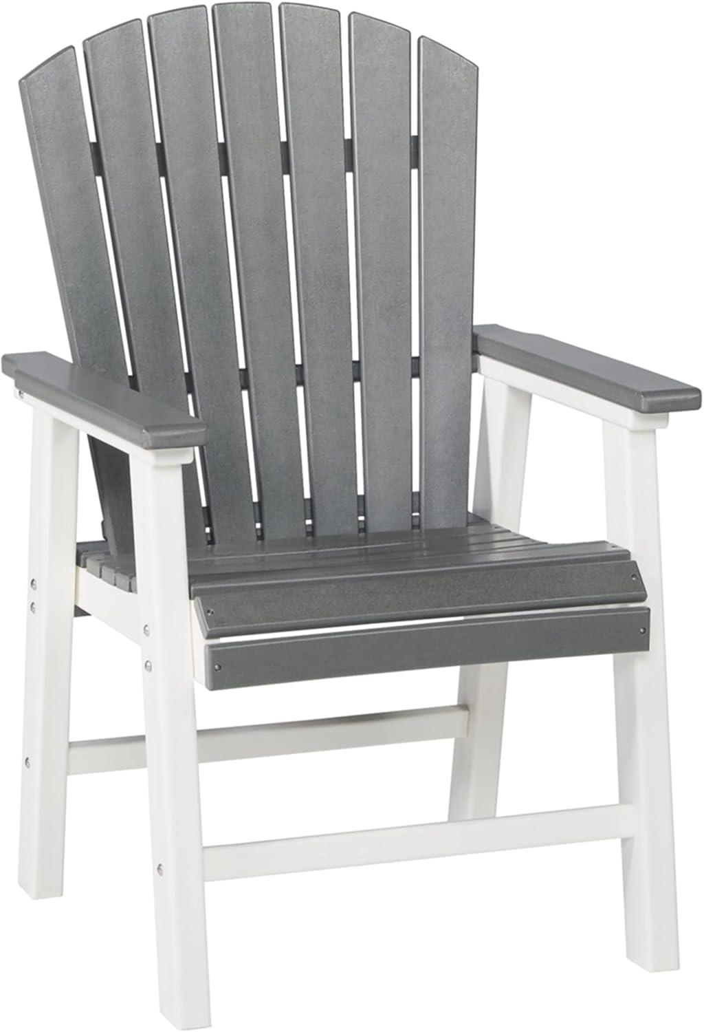 imageSignature Design by Ashley Outdoor Transville HDPE Patio Barstool 2 Count GrayGrayWhite