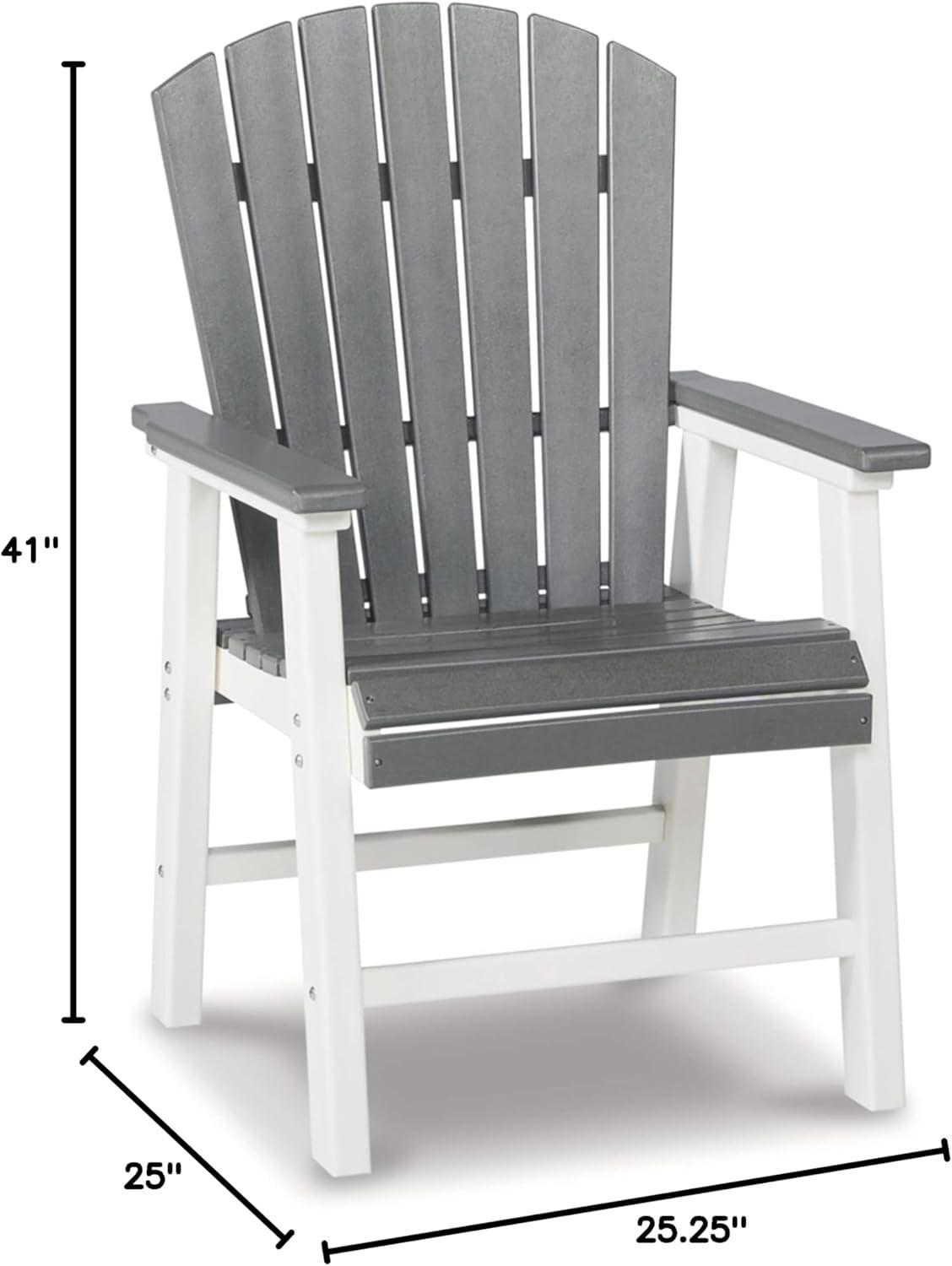 imageSignature Design by Ashley Outdoor Transville HDPE Patio Barstool 2 Count GrayGrayWhite