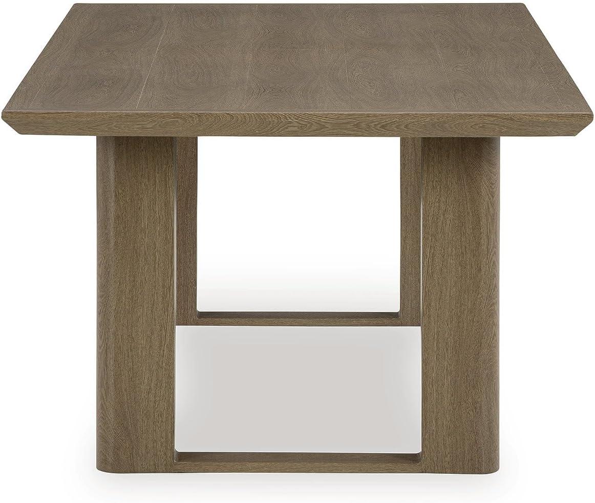 imageSignature Design by Ashley Serene Bay Casual Outdoor Dining Table with Sled Base Dark BrownOutdoor Dining Table