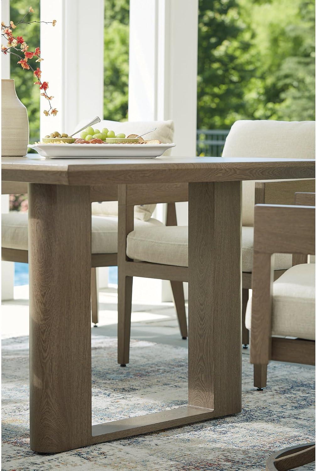 imageSignature Design by Ashley Serene Bay Casual Outdoor Dining Table with Sled Base Dark BrownOutdoor Dining Table