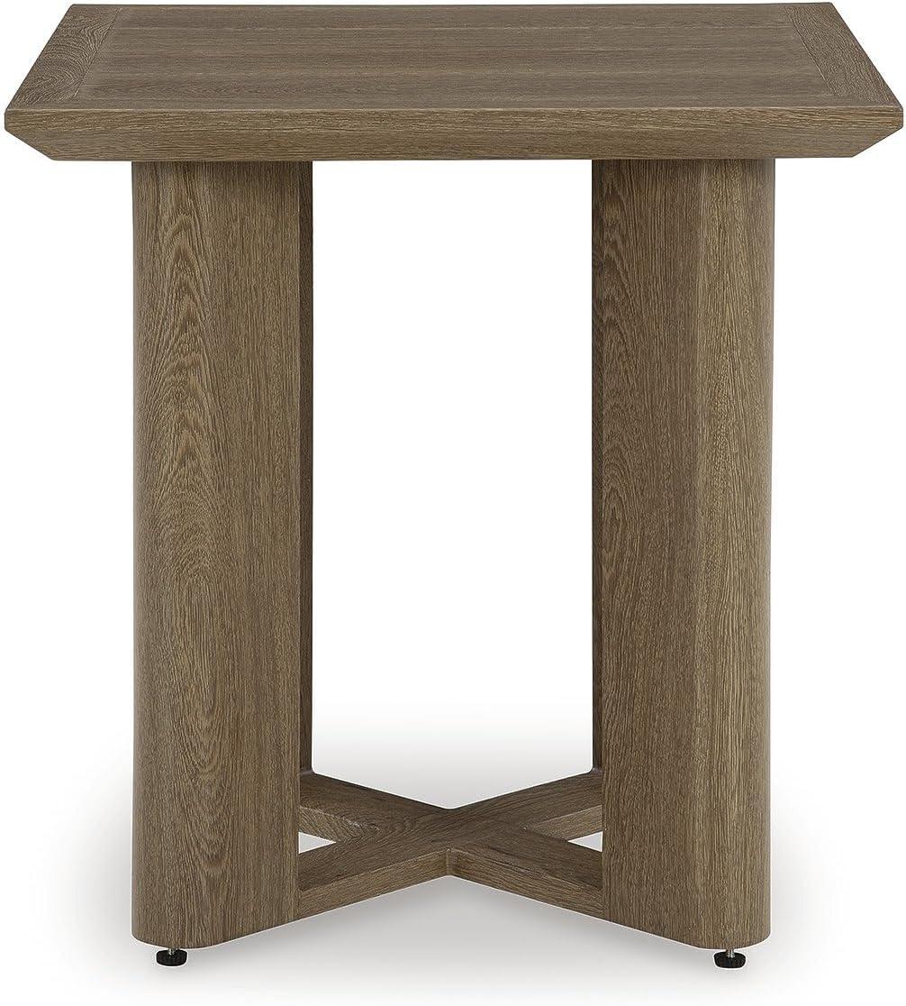 imageSignature Design by Ashley Serene Bay Casual Outdoor Dining Table with Sled Base Dark BrownOutdoor End Table