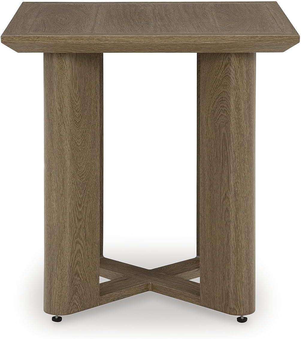 imageSignature Design by Ashley Serene Bay Casual Outdoor Dining Table with Sled Base Dark BrownOutdoor End Table