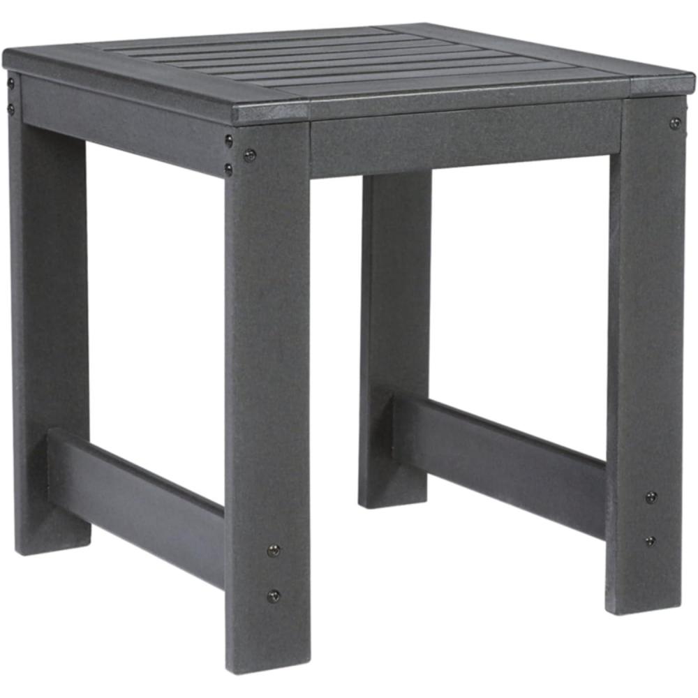 imageSignature Design by Ashley Outdoor Amora HDPE Patio Lounge Chair 2 Count Charcoal GrayEnd Table