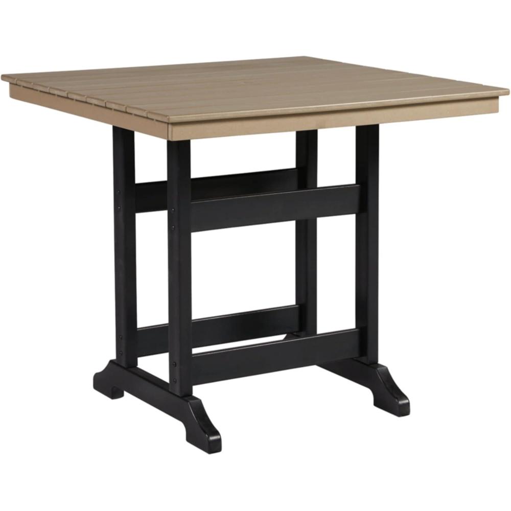 imageSignature Design by Ashley Outdoor Transville HDPE Patio Barstool 2 Count GrayBrownBlack