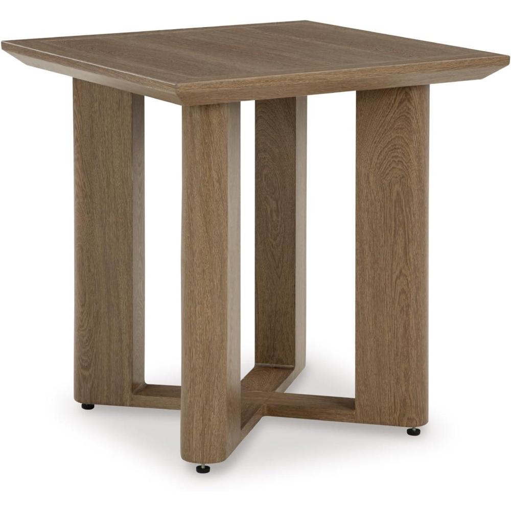 imageSignature Design by Ashley Serene Bay Casual Outdoor Dining Table with Sled Base Dark BrownOutdoor End Table