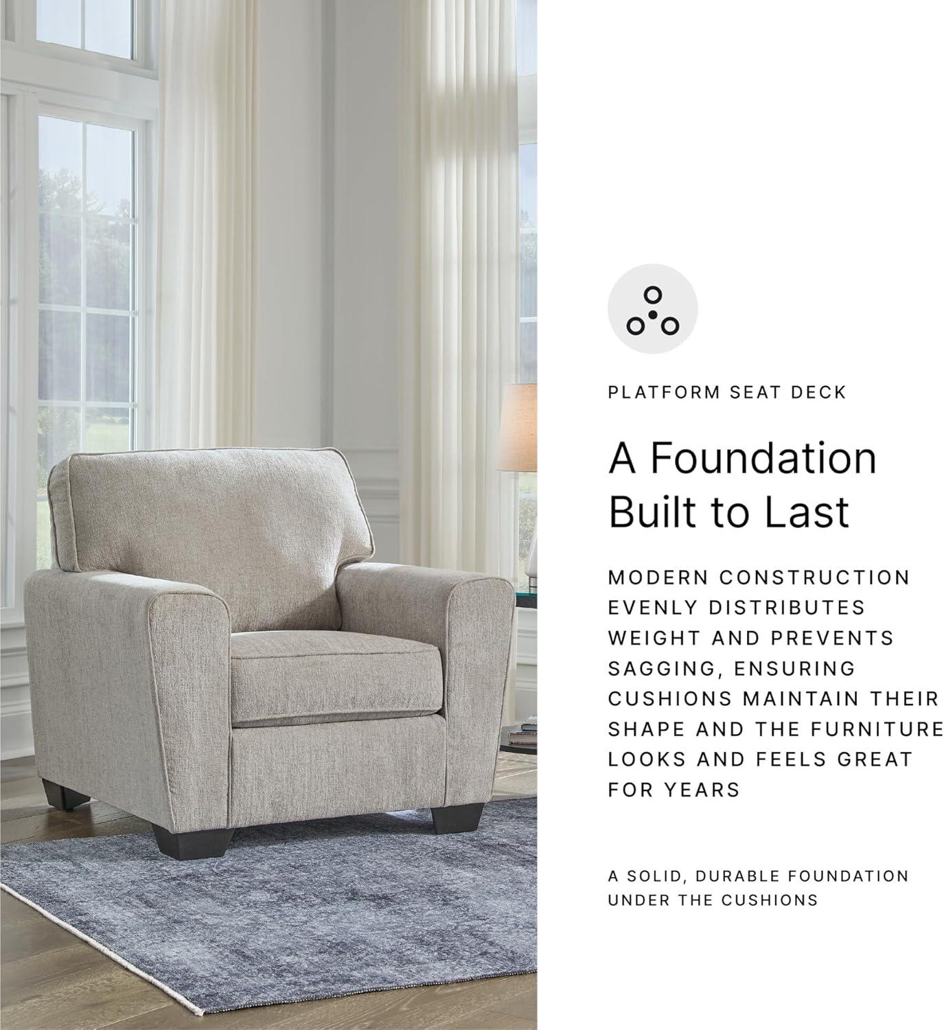 imageSignature Design by Ashley Cashton Contemporary Anti Sag Chair with Loose Seat Cushion Beige