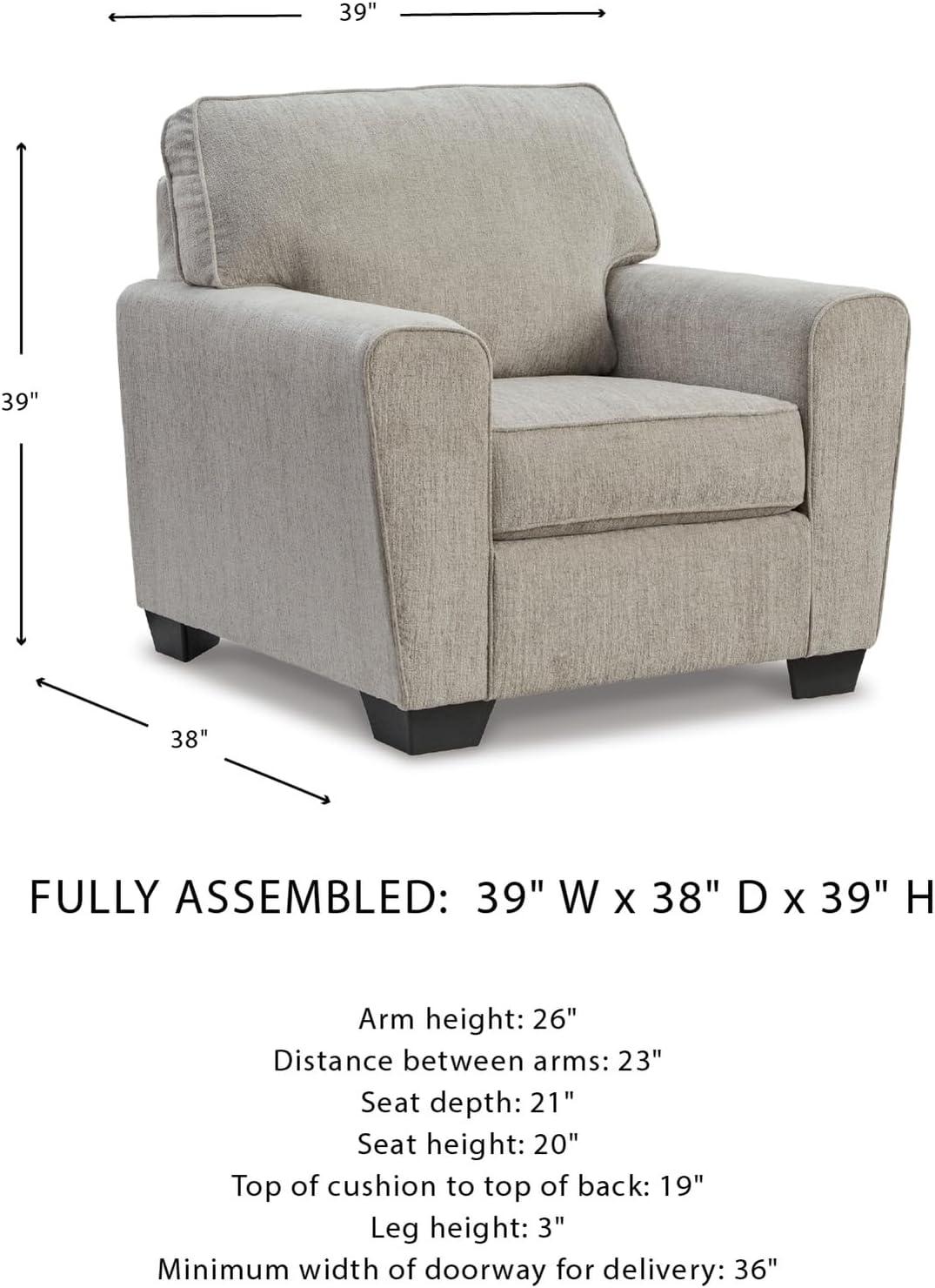 imageSignature Design by Ashley Cashton Contemporary Anti Sag Chair with Loose Seat Cushion Beige