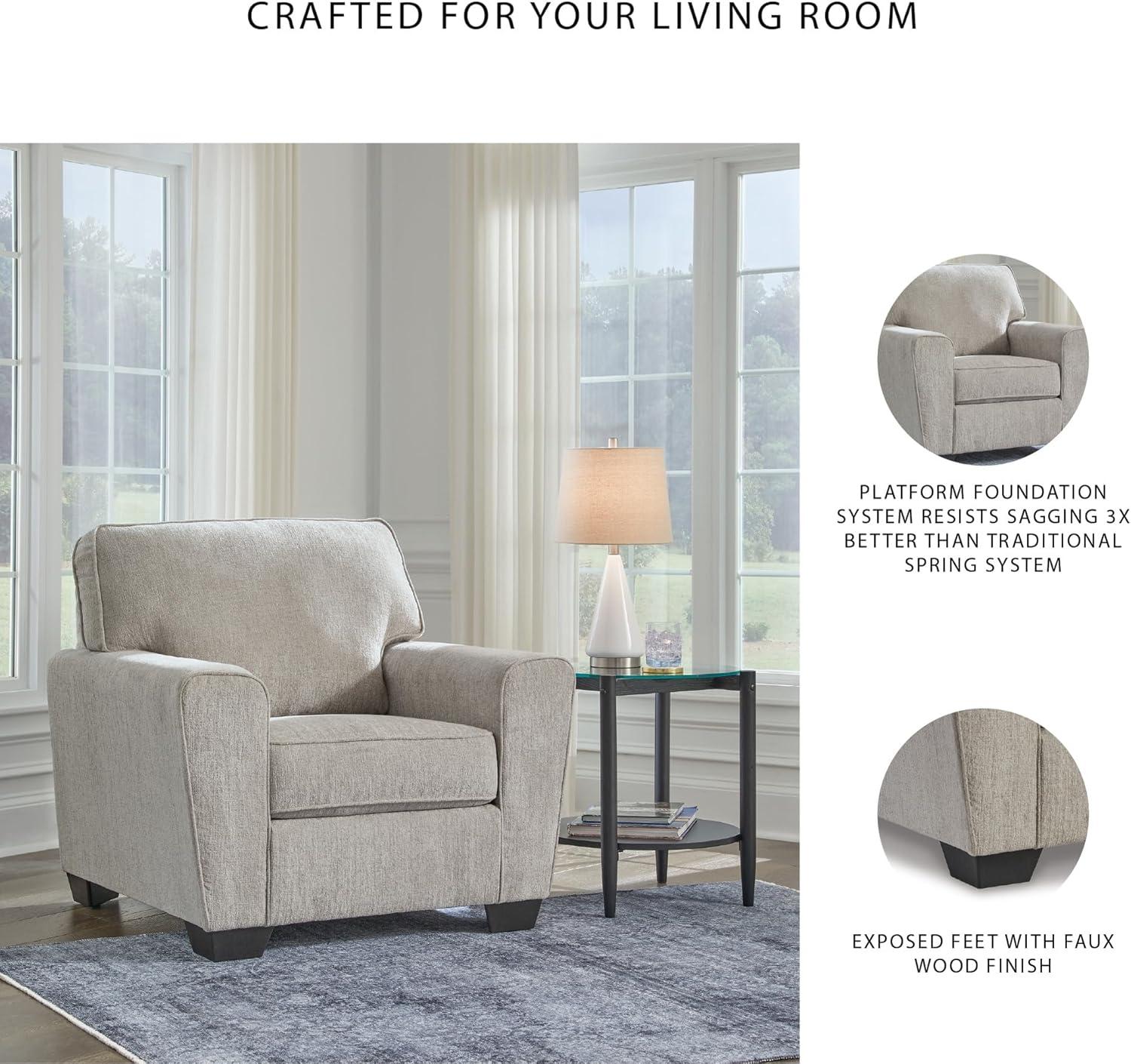 imageSignature Design by Ashley Cashton Contemporary Anti Sag Chair with Loose Seat Cushion Beige