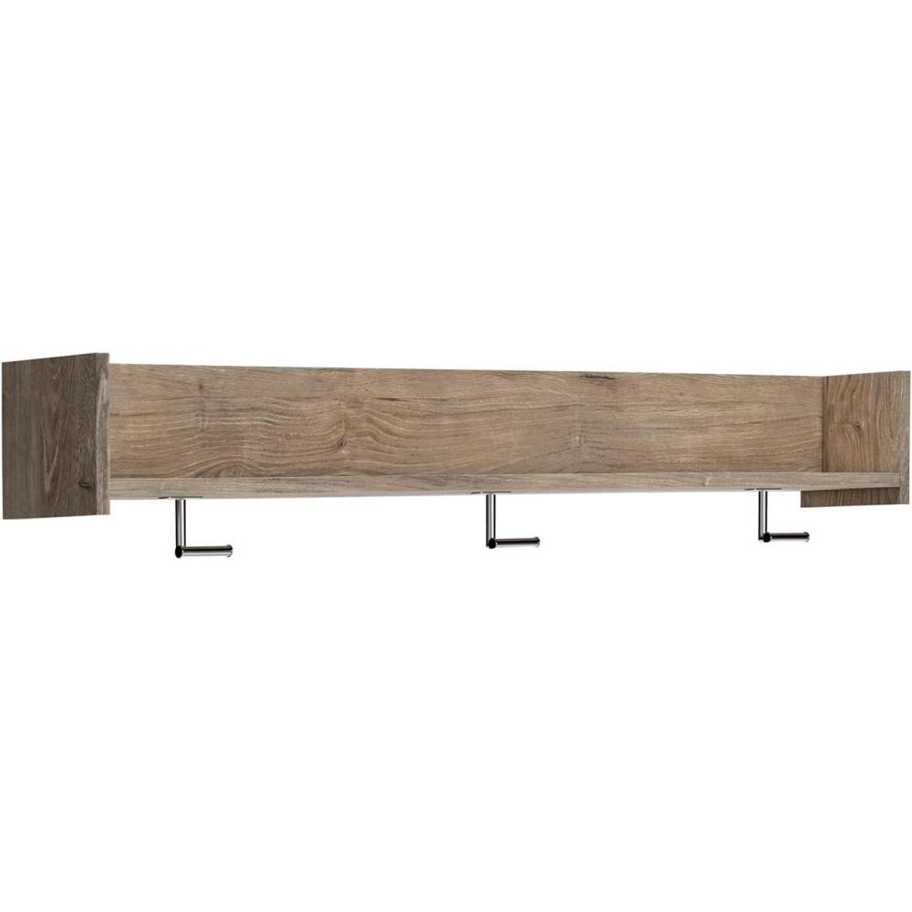 imageSignature Design by Ashley Socalle Wall Mounted Coat Rack with Shelf Natural BeigeNatural Beige