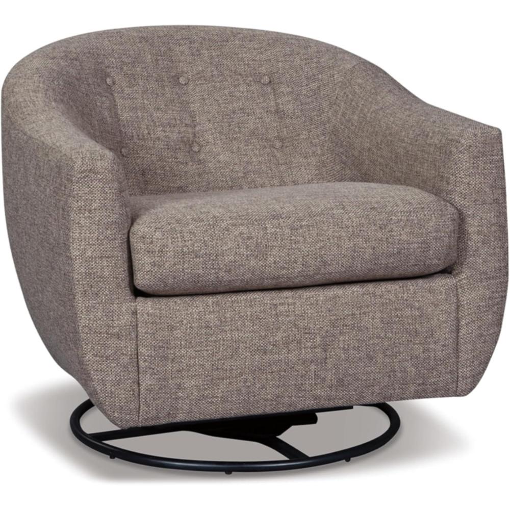 imageSignature Design by Ashley Upshur Swivel Glider Accent Chair Taupe
