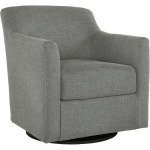 Ashley Furniture Bradney Swivel Accent Chair, Linen(Smoke)