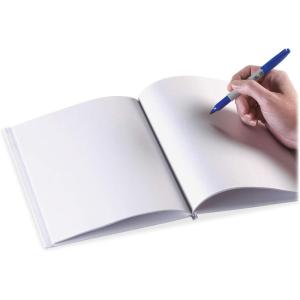Ashley Hardcover Blank/Lined Pages Book, White, 6″ x 8″