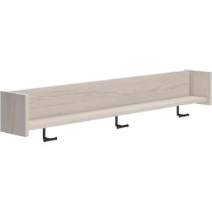 Signature Design by Ashley Socalle Wall Mounted Coat Rack with Shelf, Natural Beige(Beige)