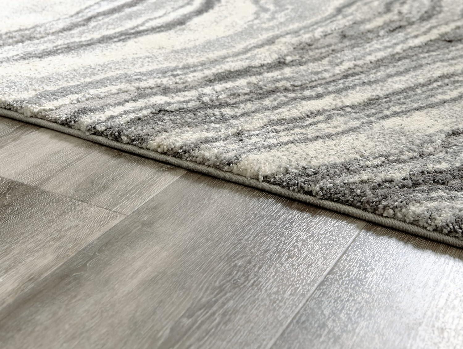 imageSignature Design by Ashley Wysdale Contemporary 5 x 7 High Pile Quartz Inspired Rug Cream amp Gray53 x 73 Rectangular
