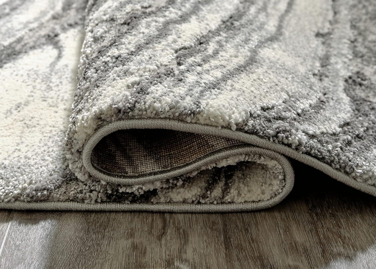 imageSignature Design by Ashley Wysdale Contemporary 5 x 7 High Pile Quartz Inspired Rug Cream amp Gray710 x 103 Rectangular