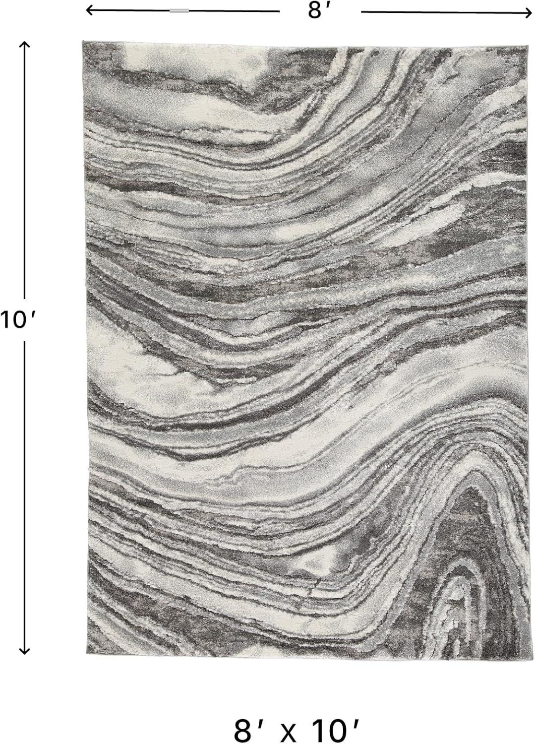imageSignature Design by Ashley Wysdale Contemporary 5 x 7 High Pile Quartz Inspired Rug Cream amp Gray710 x 103 Rectangular