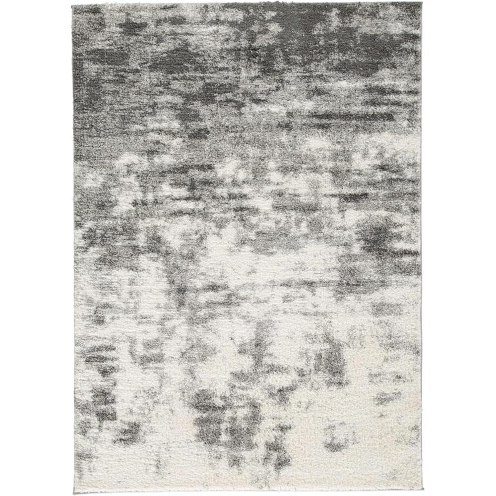 imageSignature Design by Ashley Gerdie 5 x 7 High Pile Abstract Design Rug Cream amp Gray710 x 10 Rectangular