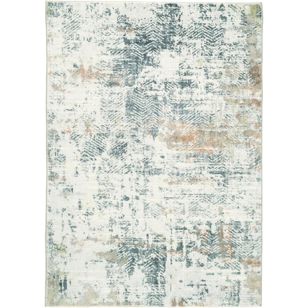 imageSignature Design by Ashley Redlings Contemporary 5x7 Area Rug Cream amp Gray76 x 96 Rectangular