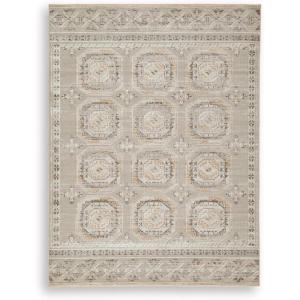 Signature Design by Ashley Bachby Classic Indoor Floral Rectangular 5 x 7 Area Rug, Brown & Beige(5’3″ x 7′ (Rectangular))