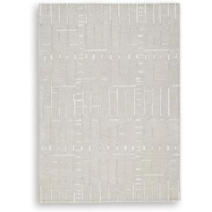 Signature Design by Ashley Wolbert Casual Indoor Hand Tufted Geometric Rectangular 5 x 7 Area Rug, Beige