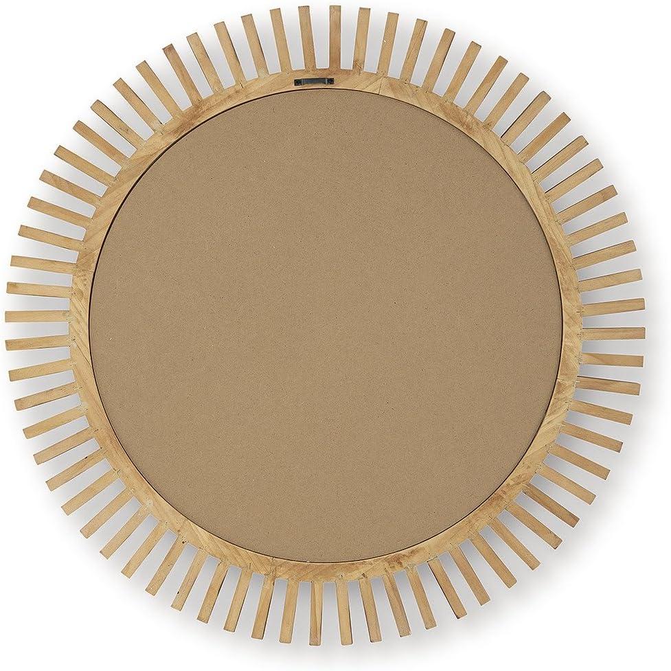 imageSignature Design by Ashley Tedwell Modern Accent Mirror with Wood Frame Light Brown