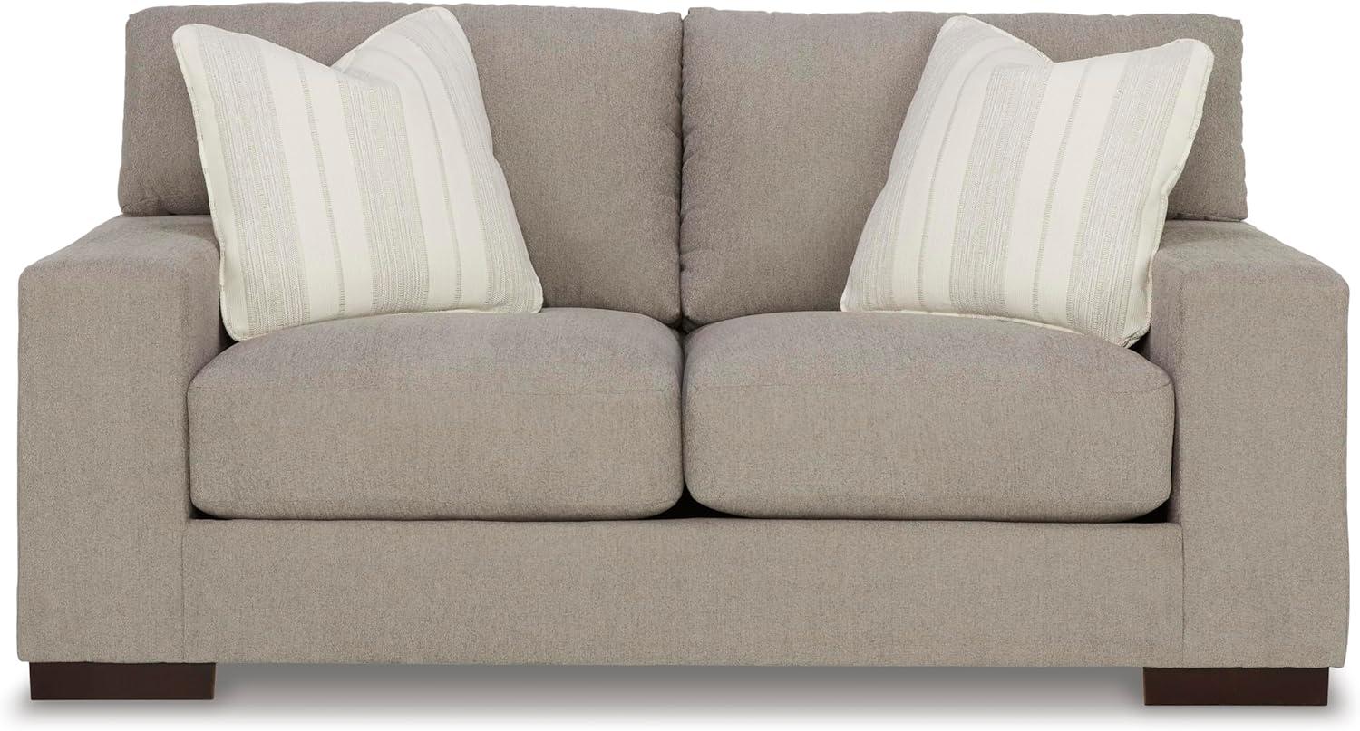imageSignature Design by Ashley Bolsena Contemporary Leather Match Loveseat Dark BrownLight Brown