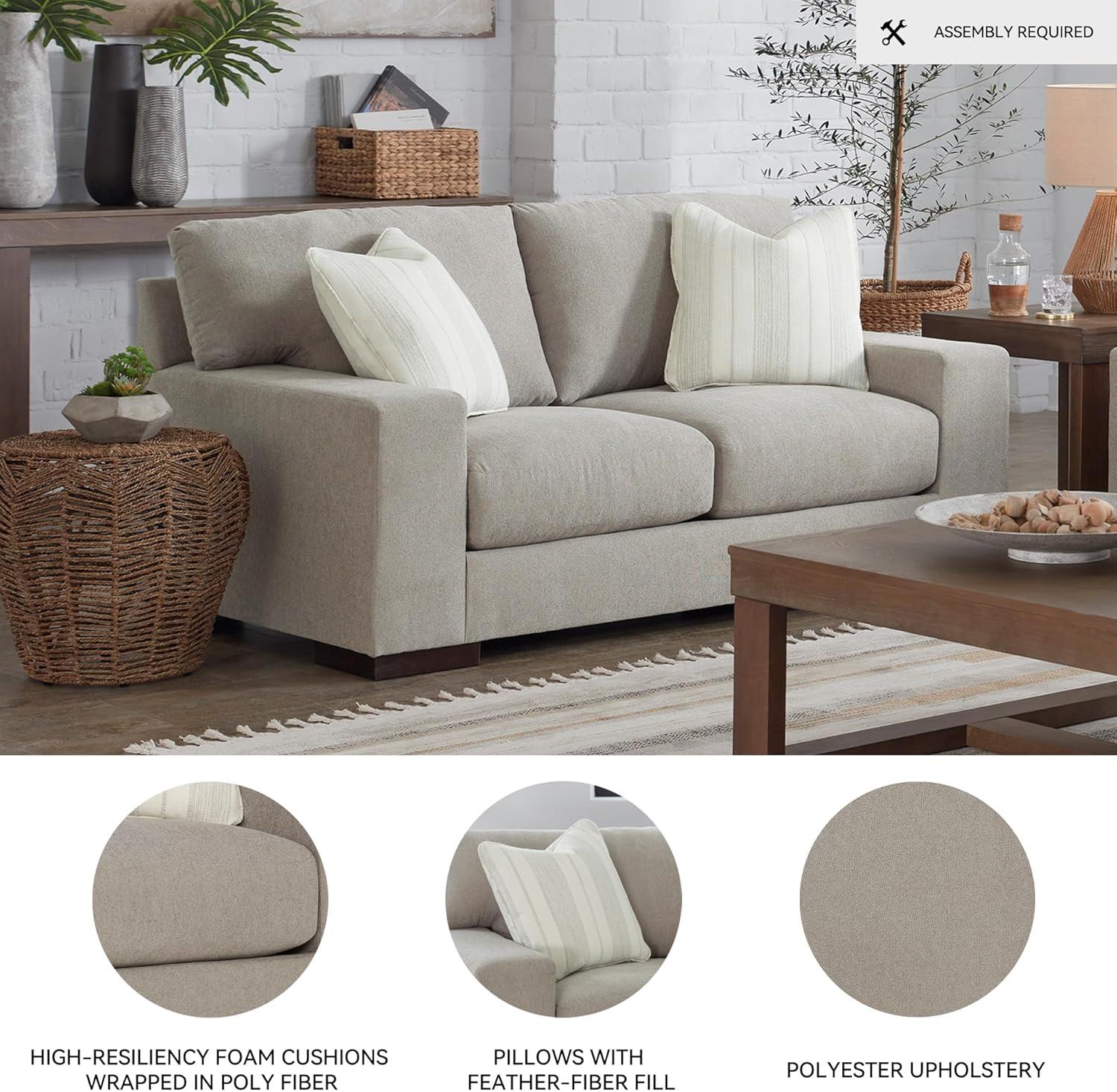 imageSignature Design by Ashley Bolsena Contemporary Leather Match Loveseat Dark BrownLight Brown