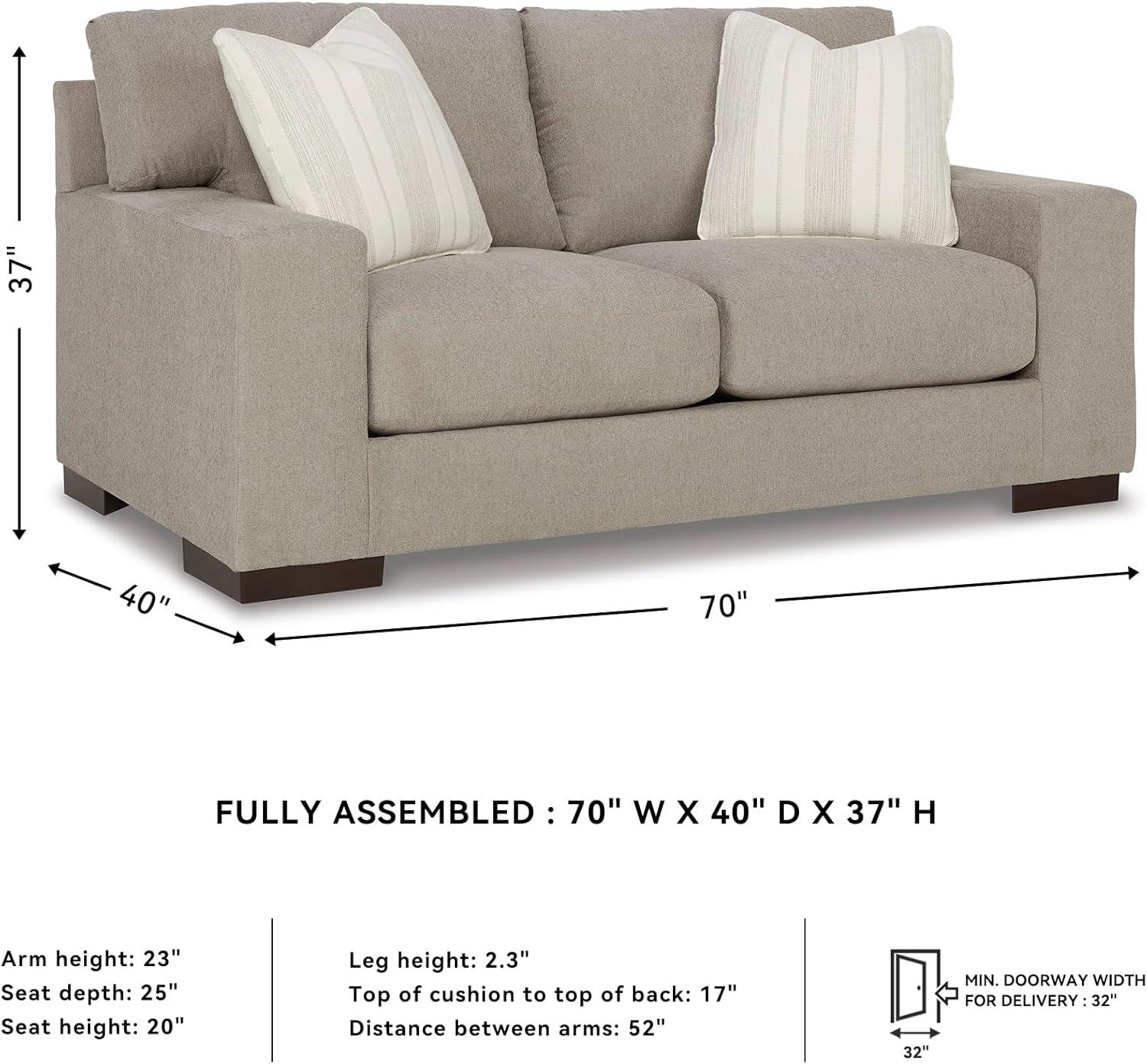 imageSignature Design by Ashley Bolsena Contemporary Leather Match Loveseat Dark BrownLight Brown