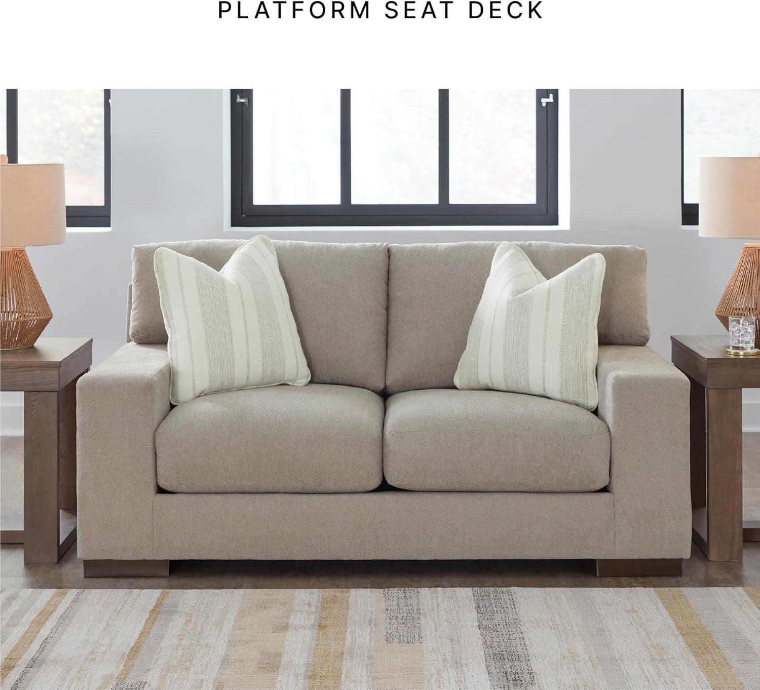 imageSignature Design by Ashley Bolsena Contemporary Leather Match Loveseat Dark BrownLight Brown
