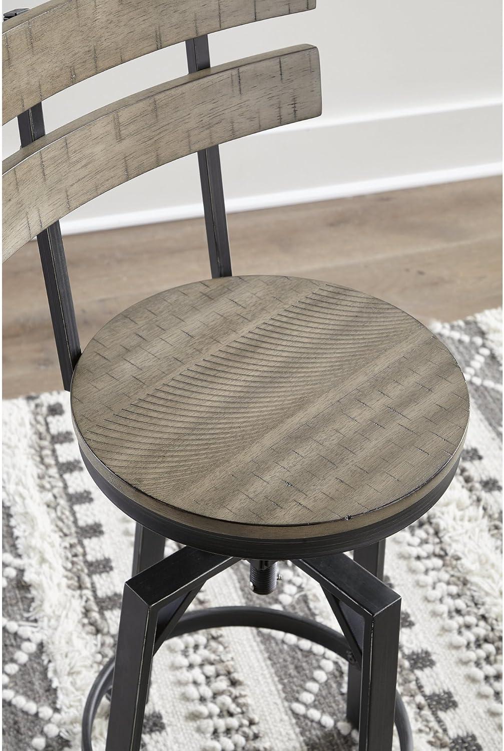 imageSignature Design by Ashley Lesterton Urban Industrial Counter Height Barstool 2 Count Light Brown amp Black