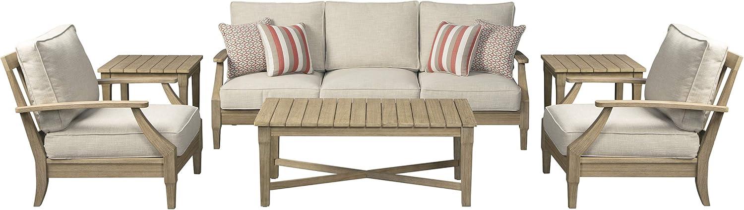 imageSignature Ashley Clare View Lounge Chair Gerianne End Table Outdoor Furniture Set