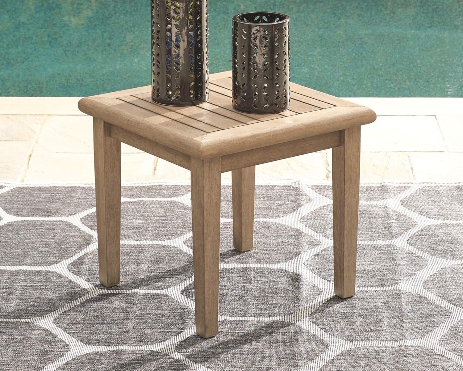 imageSignature Ashley Clare View Lounge Chair Gerianne End Table Outdoor Furniture Set
