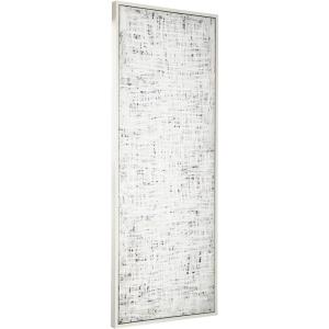 Signature Design by Ashley Daxonport Modern Canvas Textured Wall Art, 24 x 60 Inch, White & Gray