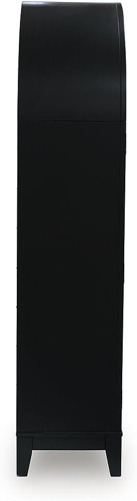 imageSignature Design by Ashley Dagandale Casual Accent Cabinet with AntiTipping and Adjustable Shelf Light Brown amp BlackBlack