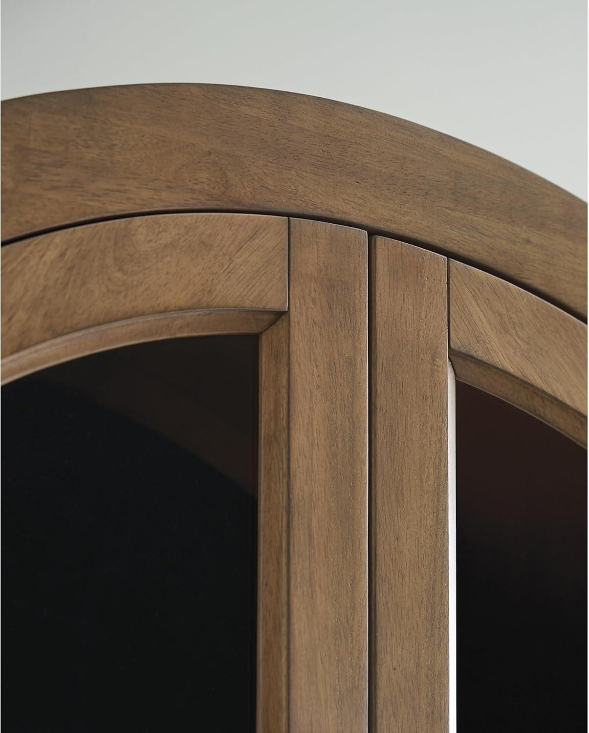 imageSignature Design by Ashley Dagandale Casual Accent Cabinet with AntiTipping and Adjustable Shelf Light Brown amp BlackLight Brown Black