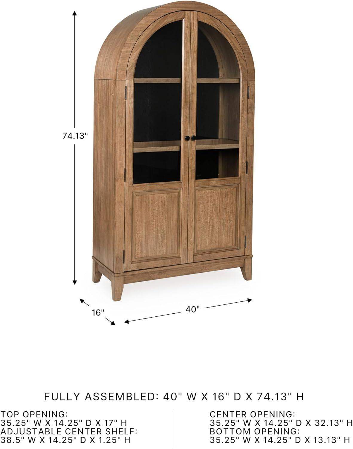 imageSignature Design by Ashley Dagandale Casual Accent Cabinet with AntiTipping and Adjustable Shelf Light Brown amp BlackLight Brown Black