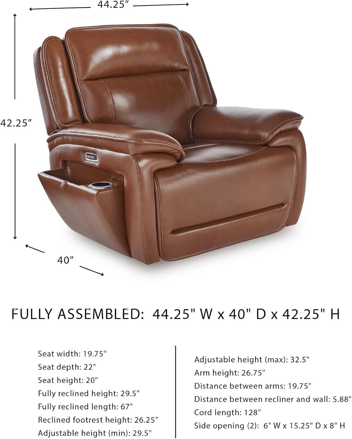 imageSignature Design by Ashley Healy Pier Power Recliner Brown