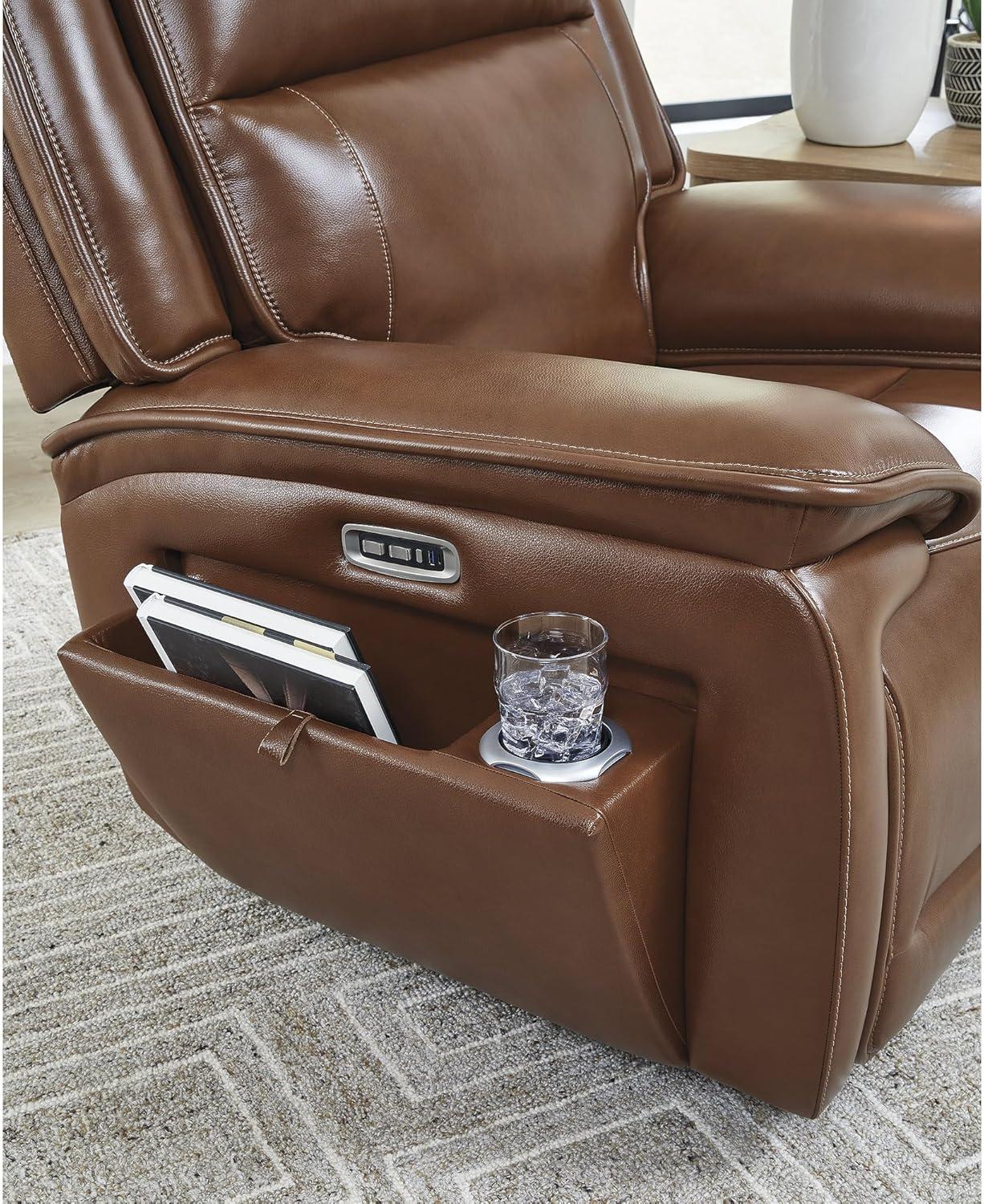 imageSignature Design by Ashley Healy Pier Power Recliner Brown