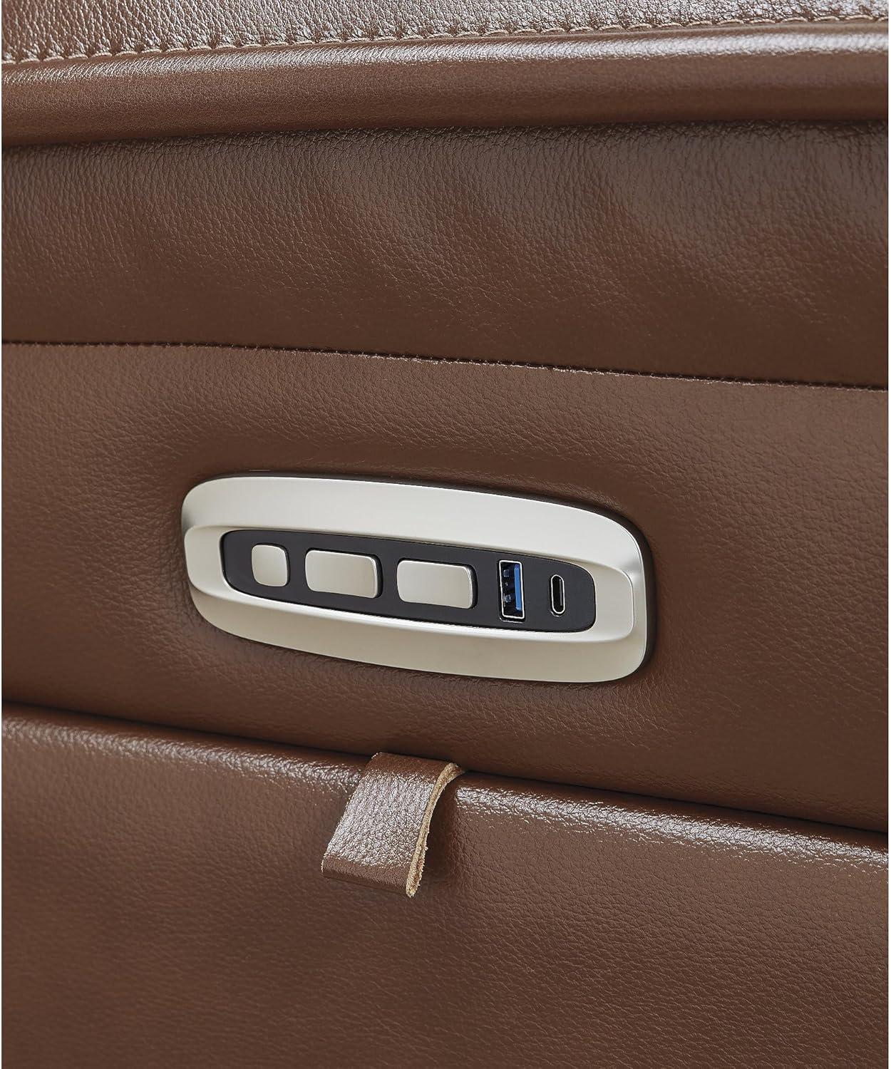 imageSignature Design by Ashley Healy Pier Power Recliner Brown