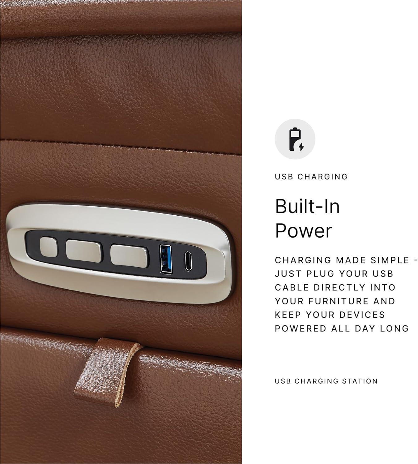imageSignature Design by Ashley Healy Pier Power Recliner Brown