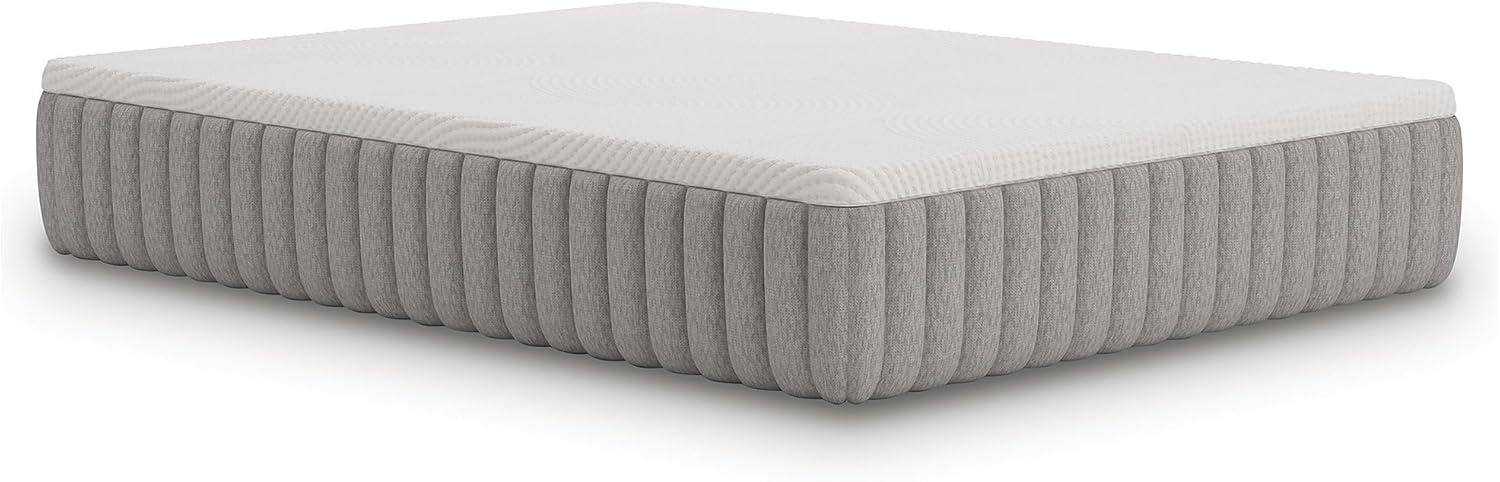 imageSignature Design by Ashley Terra Sleep Soft 14 Inch Antimicrobial Natural Talalay Latex Foam Hybrid Mattress with Temperature Regulating for Pressure Relief Queen Fiberglass Free Mattress in A BoxQueen Mattress