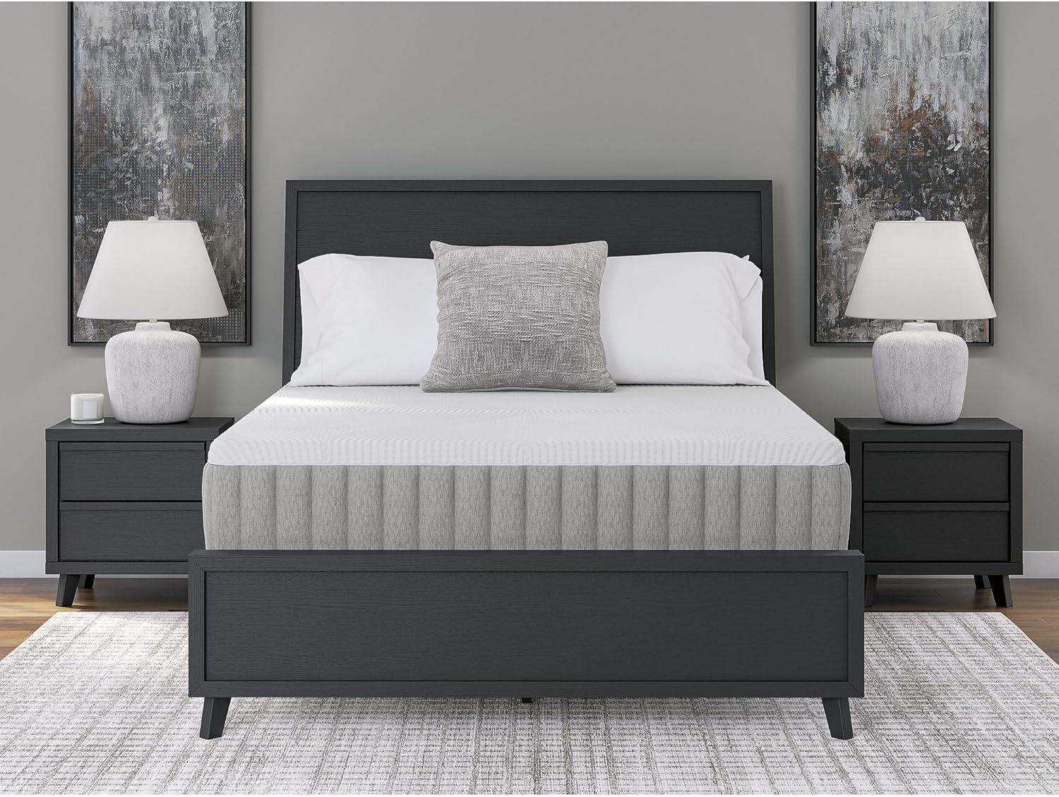 imageSignature Design by Ashley Terra Sleep Soft 14 Inch Antimicrobial Natural Talalay Latex Foam Hybrid Mattress with Temperature Regulating for Pressure Relief Queen Fiberglass Free Mattress in A BoxCalifornia King Mattress