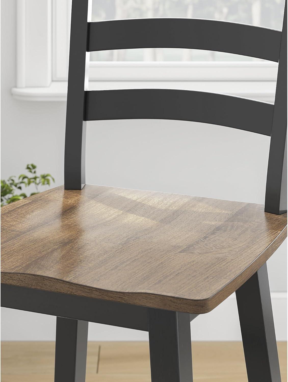 imageSignature Design by Ashley Wildenauer Modern Farmhouse 30 Swivel Bar Height Bar Stool with Contoured Seat Set of 2 Black amp Dark Brown